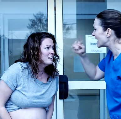 “Then Give Birth in the Street!” The Nurse’s Cruel Words Echoed as She Shoved Me Out. Eight Months Pregnant, Alone, My Water Broken, I Collapsed on the Cold Philadelphia Pavement in the Pouring Rain. But the Stranger Who Knelt Beside Me Did Something No One Expected… And It Started a Reckoning That Shook the Entire City.