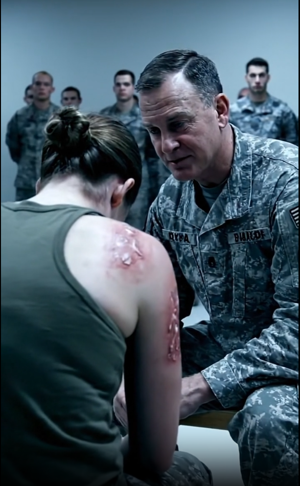 They called me “Princess” and “Cheese Grater,” openly mocking the terrifying, raised scars I kept hidden under my uniform. They thought I was weak, a token woman on a base of 800 men. But when they finally cornered me, the General walked in. His voice was thunder. And the story he told about who I really was, and what I did to his platoon three years ago… it didn’t just silence them. It shattered their world.