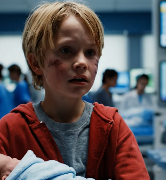 A Bruised 7-Year-Old Boy Stumbled Barefoot Into the ER Carrying His Infant Sister. The Secret He Whispered to the Doctors Exposed a Cycle of Violence and Sparked a Community of Strangers to Save His Broken Family.