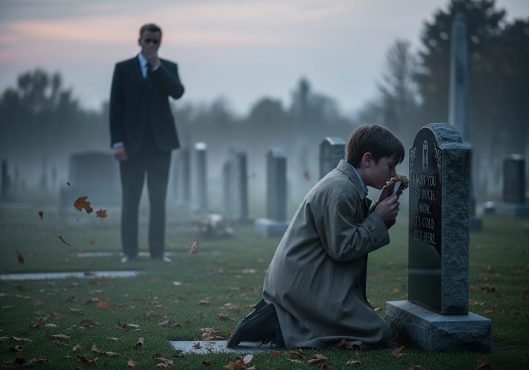 I Walked Into The Cemetery Expecting Silence, But Found A Shivering Boy Whispering To The Only Woman I Ever Loved. When I Asked Him Why He Was There, His Three-Word Answer Shattered My World And Forced Me To Choose Between My Empty Empire And A Stranger’s Child—A Choice That Would Change Everything.