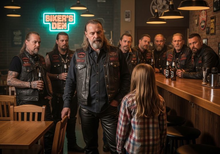 “Please, Mister…” A Terrified Girl Whispered to a Biker at a Diner. What He Found in Her “Father’s” Car Made the Police Cry.