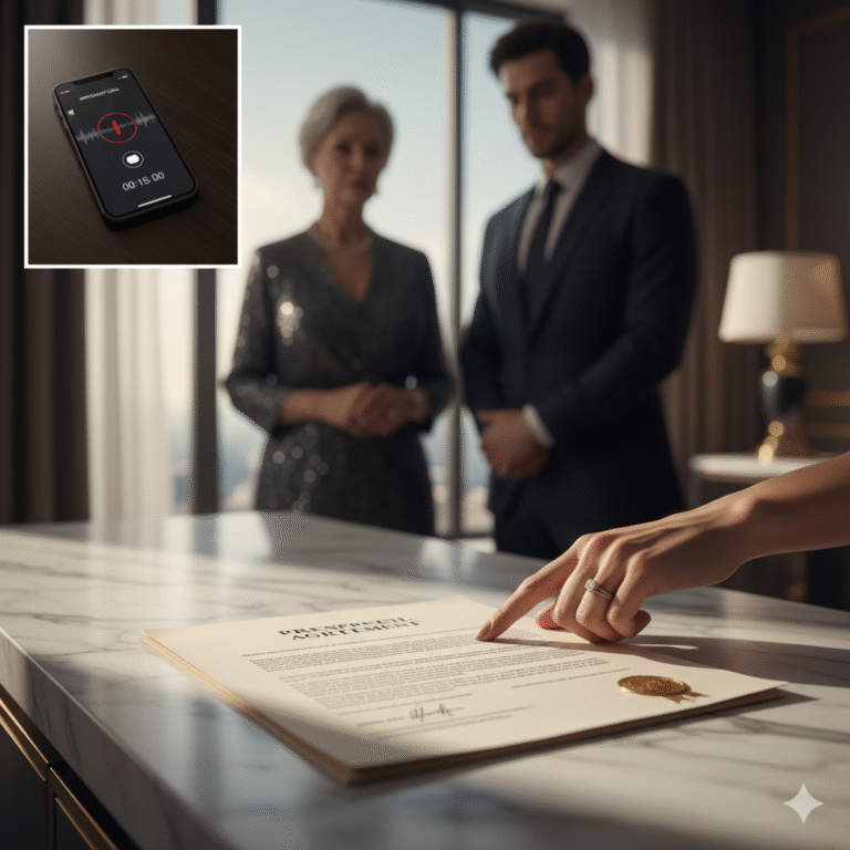 Three days before my Manhattan wedding, his mother slid the prenup across the marble. “A formality,” she said, protecting their empire. They didn’t know I’d already seen the real records. They didn’t know about my $15M secret. And they definitely didn’t know my phone was recording when he told his mistress how they’d “handle me.” This is how I collected my receipts.