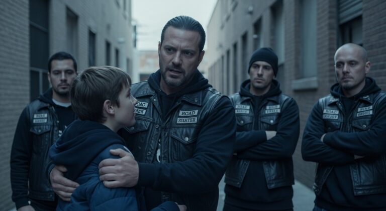 We cornered a 14-year-old kid in our alley, digging through our trash, and we were seeing red. He was shaking, clutching a handful of rusted metal. Our Road Captain grabbed him. We were ready to teach him a lesson he’d never forget. Then he whispered one sentence that changed everything. This isn’t just a story about a motorcycle club. It’s about what happens when the world’s most hardened men are given a choice: break a kid, or build a miracle.