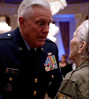 I Was a Confused Old Woman… Until They Laughed at My Tattered Jacket at a Military Gala. They Were Still Laughing When a 4-Star General Saw the Secret Patch on My Sleeve. His Knees Buckled. His Collapse Silenced the Entire Room. The Story He’s Kept Buried for 50 Years Just Ended His Career.