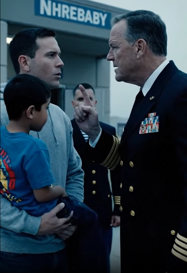 He Was Just a Dad in a Sweatshirt. A 3-Star Admiral Tried to Publicly Humiliate Him at Daycare, Demanding His Rank in Front of His Son. The Admiral Was All Smug Arrogance… Until the Dad Gave His Answer. Three Words. It Was the Answer That Ended the Admiral’s Career.